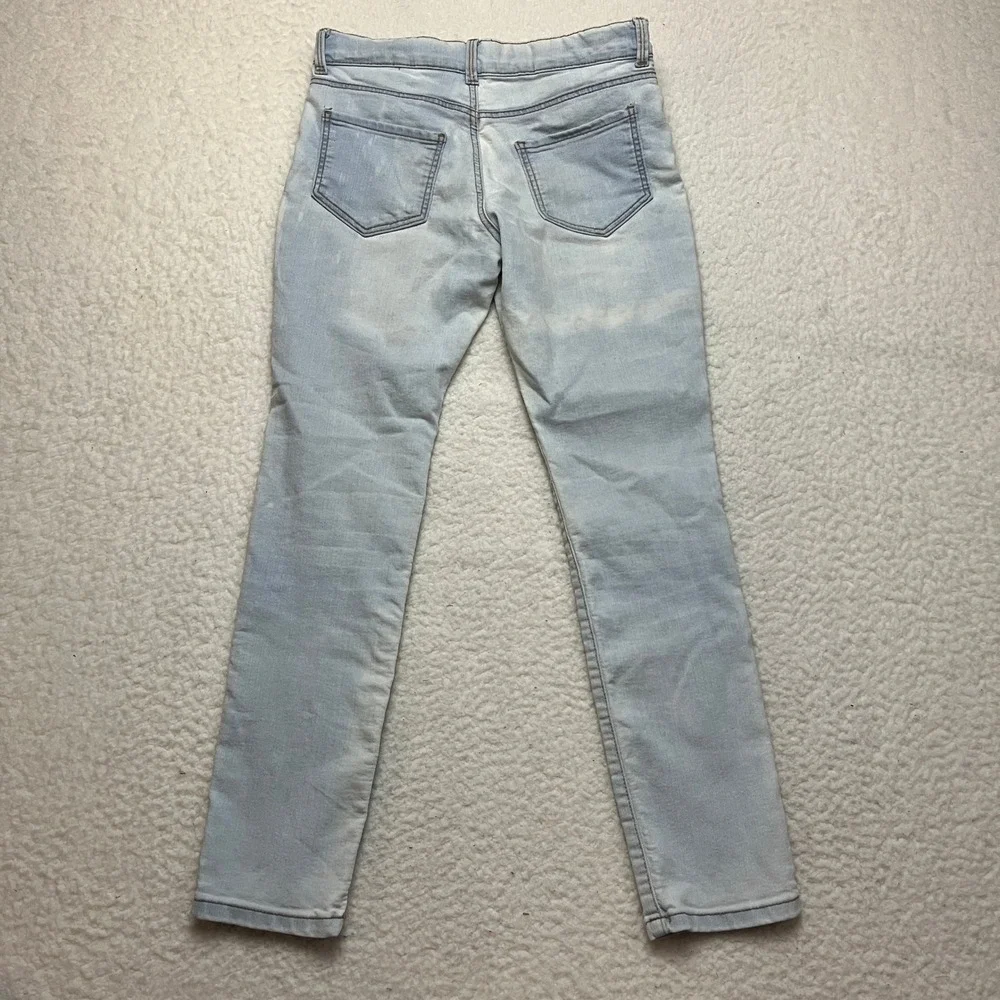 OshKosh Skinny Jeans Girls 10 Light Blue‎ Acid Wash Adjustable Waist Stretch